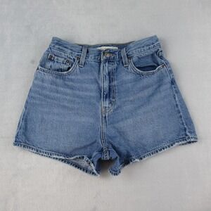 Levis Premium High Loose Shorts Womens 26 Blue Denim High Rise 39451-0010